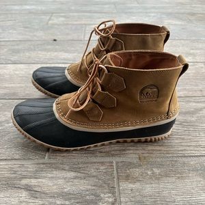 Sorel Women's Out N about Leather Snow Boot,Elk,10.5 M US